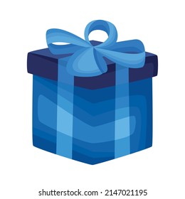 blue gift box present icon