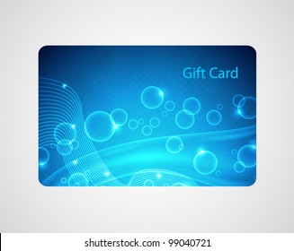 Blue gift card