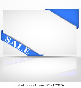 blue Gift Card for a discount with the inscription about sale Stock vector