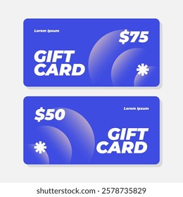 Blue Gift Card Template Design 50 75 Modern