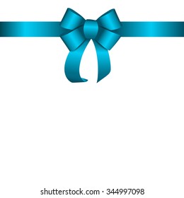 Blue Gift Ribbon. Vector illustration EPS10