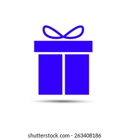 Blue gift Vector EPS 10 illustration.