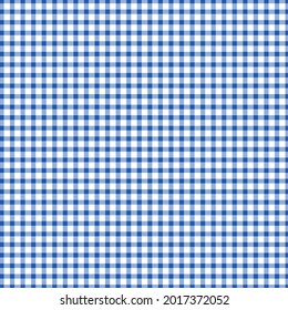 Blue Gingham Pattern Background. Texture from plaid, tablecloths, clothes and other textile products, vector illustration