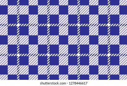 Blue Gingham pattern. Texture from rhombus for - plaid, tablecloths,shirts,dresses,paper,bedding,blankets,quilts and other textile products.Vector illustration. - Vector