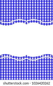 Blue Gingham pattern. Texture from rhombus/squares for - plaid, tablecloths, clothes, shirts, dresses, paper, bedding, blankets, quilts and other textile products. Vector illustration.