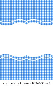 blue Gingham pattern. Texture from rhombus/squares for - plaid, tablecloths, clothes, shirts, dresses, paper, bedding, blankets, quilts and other textile products. Vector illustration.