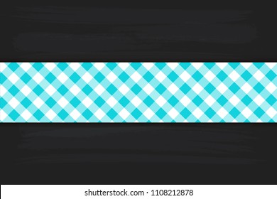 Blue Gingham pattern. Texture from rhombus/squares for - plaid, tablecloths, clothes, shirts, dresses, paper, bedding, blankets, quilts and other textile products. Vector illustration.