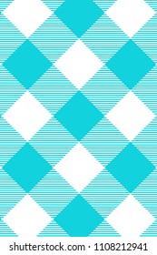 Blue Gingham pattern. Texture from rhombus/squares for - plaid, tablecloths, clothes, shirts, dresses, paper, bedding, blankets, quilts and other textile products. Vector illustration.