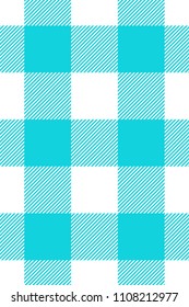 Blue Gingham pattern. Texture from rhombus/squares for - plaid, tablecloths, clothes, shirts, dresses, paper, bedding, blankets, quilts and other textile products. Vector illustration.
