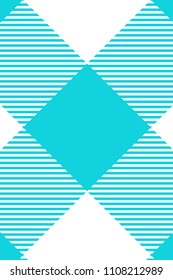Blue Gingham pattern. Texture from rhombus/squares for - plaid, tablecloths, clothes, shirts, dresses, paper, bedding, blankets, quilts and other textile products. Vector illustration.