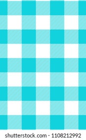 Blue Gingham pattern. Texture from rhombus/squares for - plaid, tablecloths, clothes, shirts, dresses, paper, bedding, blankets, quilts and other textile products. Vector illustration.