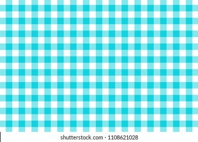 Blue Gingham pattern. Texture from rhombus/squares for - plaid, tablecloths, clothes, shirts, dresses, paper, bedding, blankets, quilts and other textile products. Vector illustration.