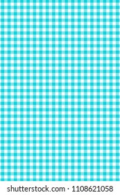 Blue Gingham pattern. Texture from rhombus/squares for - plaid, tablecloths, clothes, shirts, dresses, paper, bedding, blankets, quilts and other textile products. Vector illustration.