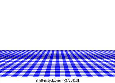 Blue Gingham pattern. Texture from rhombus/squares for - plaid, tablecloths, clothes, shirts, dresses, paper, bedding, blankets, quilts and other textile products. Vector illustration.