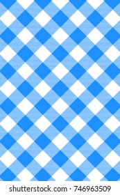 blue Gingham pattern. Texture from rhombus/squares for - plaid, tablecloths, clothes, shirts, dresses, paper, bedding, blankets, quilts and other textile products. Vector illustration.