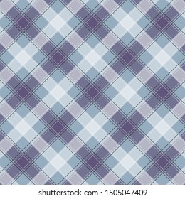 Blue Gingham pattern. Texture from squares for - plaid, tablecloths, clothes, shirts, dresses, paper, bedding, blankets, quilts and other textile products. Vector illustration EPS 10