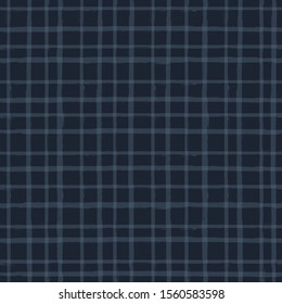 Blue Gingham seamless pattern. tartan texture for textile: shirts, plaid, tablecloths, clothes, dresses, bedding, blankets, paper. vector checkered paint brush strokes.