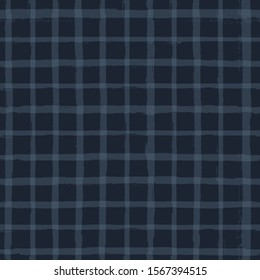 Blue Gingham seamless pattern. tartan texture for textile: shirts, plaid, tablecloths, clothes, dresses, bedding, blankets, paper. vector checkered paint brush strokes.