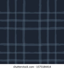 Blue Gingham seamless pattern. tartan texture for textile: shirts, plaid, tablecloths, clothes, dresses, bedding, blankets, paper. vector checkered paint brush strokes.