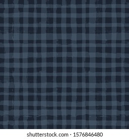Blue Gingham seamless pattern. tartan texture for textile: shirts, plaid, tablecloths, clothes, dresses, bedding, blankets, paper. vector checkered paint brush strokes.