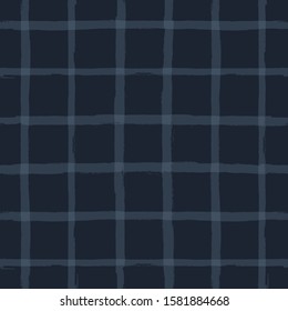 Blue Gingham seamless pattern. tartan texture for textile: shirts, plaid, tablecloths, clothes, dresses, bedding, blankets, paper. vector checkered paint brush strokes.