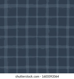 Blue Gingham seamless pattern. tartan texture for textile: shirts, plaid, tablecloths, clothes, dresses, bedding, blankets, paper. vector checkered paint brush strokes.