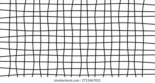 Patrón sin costuras de Gingham azul, textura de tartán para mantel de picnic de primavera, camisas, cuadros, ropa, mantas, papel. Vector a cuadros pintar a mano trazos ondulados.