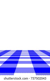 Blue Gingham seamless pattern. Texture from rhombus/squares for - plaid, tablecloths, clothes, shirts, dresses, paper, bedding, blankets, quilts and other textile products. Vector illustration.