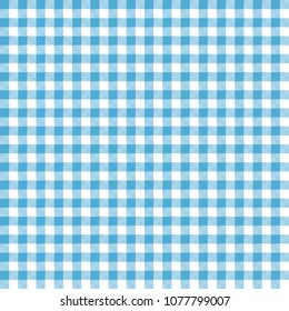 Blue Gingham Seamless Pattern - Traditional light blue and white gingham seamless pattern