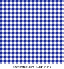 Blue Gingham Seamless Pattern - Traditional blue and white gingham seamless pattern