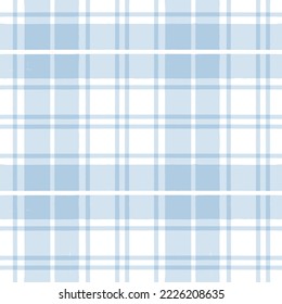 Blauer Gingham nahtloses Muster. Aquarelltuch, Tartan-Textur für Picknicktücher im Frühling, Hemden, Tapeten, Decken, Papier. Vektorschachtel-Sommerstrommeln