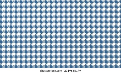 Manteles de gingham azul. Textura de patrón de tela roja - fondo textil vectorial. Ropa de mesa de cocina