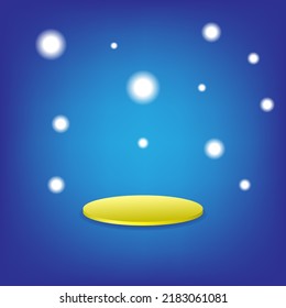 Blue gives a feeling of clarity, clarity, spaciousness, and brilliance that stimulates creativity and imagination. and suppressed anxiety.podium 3d blue white product light  shadow background.