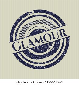 Blue Glamour distress grunge seal