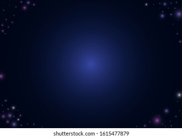 Blue Glamour Dust Banner. Red Light Glamour Pattern. Dust Space Card. Christmas Backdrop.