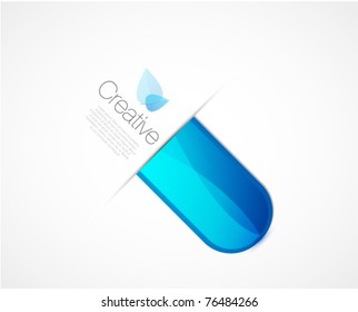 Blue glass business background
