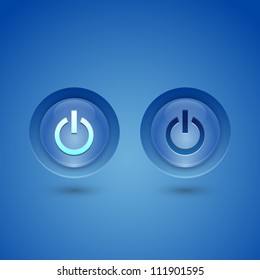 Blue glass buttons