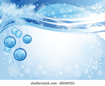 Blue glass christmas balls