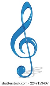 Ilustración del Vector de vidrio azul G