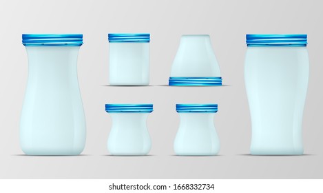 Blue glass jar with screw cap