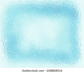 Blue glass like frame surface with an empty space at the middle of image. For printing magazine cover, advertise presentation.