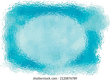 Blue glass like frame surface with an light oval space at the middle of image. Useful for printing magazine cover, advertise presentation, business cards and etc.
