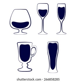 Blue Glass set or collection