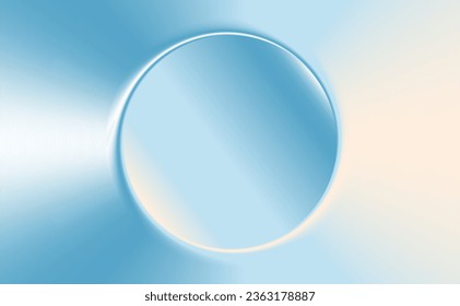 Fondo de la esfera de vidrio azul.Fondo de gradiente de círculo brillante.Fondo del marco abstracto de lujo con espacio de copia para varios fines.Ilustración de la ilustración del vector fondo de textura gráfica geométrica.