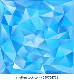 Blue glass triangles abstract vector background