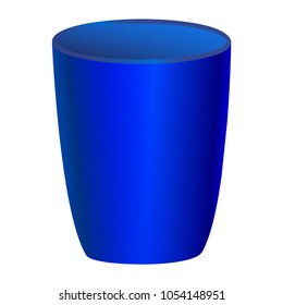 blue glass vector illustration isolated on white background