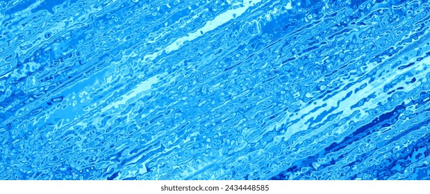 Blue glass vector texture for cover design, cards, flyer, poster, banner. Blue winter background. Hand drawn Christmas illustration. Frozen glass backdrop. Ice. Cold. Light.