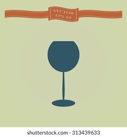 Blue Glass Of Wine Icon 