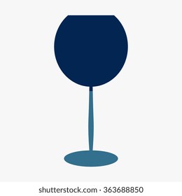 Blue Glass Of Wine Icon 