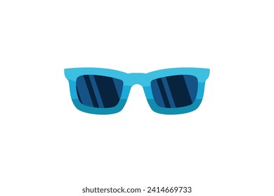 Blue Glasses Decor Sticker Design